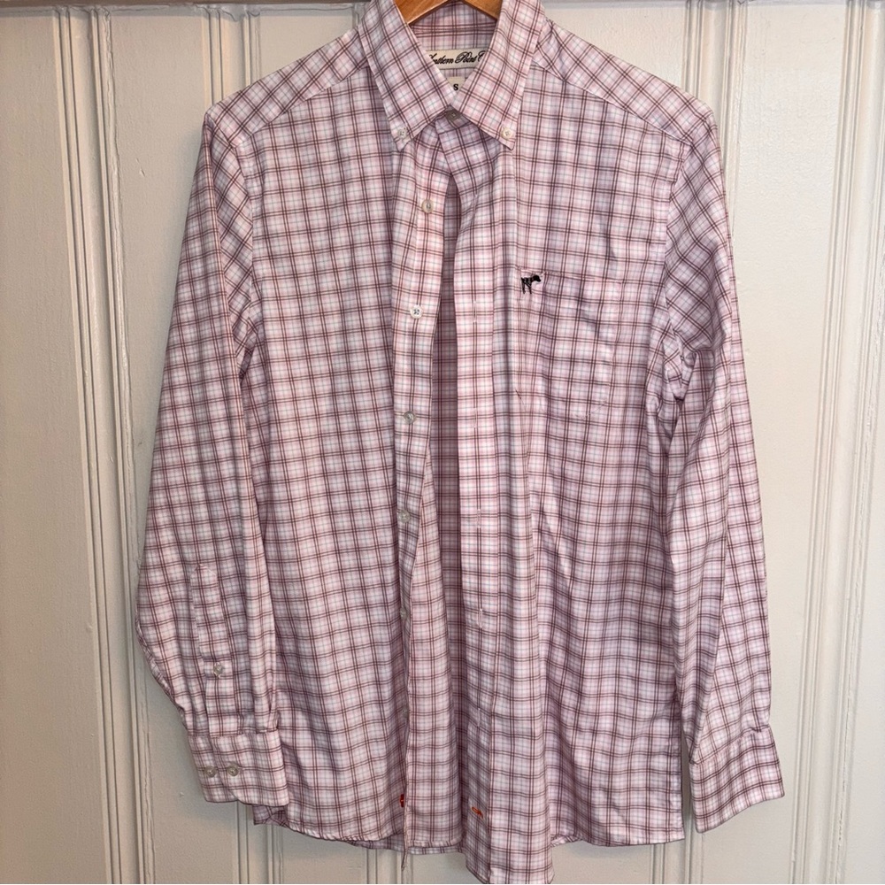 Southern Point Company men’s small pastel plaid performance button up shirt